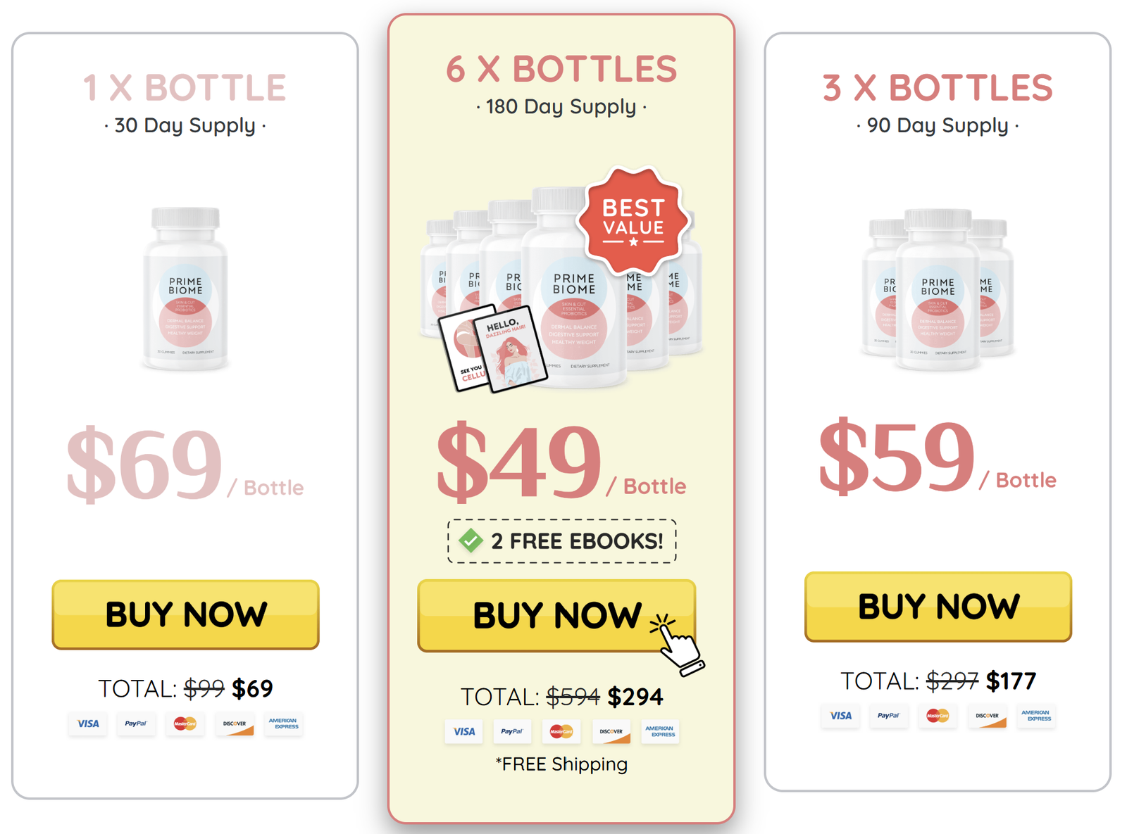 PrimeBiome Official 6-Bottle Bulk Discount Pricing